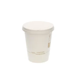 EARTH ESSENTIALS Couvercle pour gobelet blanc papier Ø 7,4 cm Oxstal (50 pièces) Hot