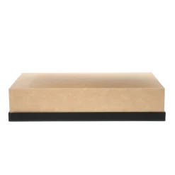 Couvercle pour plateau rectangulaire brun carton 27,7x17x6 cm Oxstal (200 pièces) - PRO.MUNDI Discount