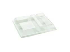 Couvercle pour plateau-repas rectangulaire transparent plastique 32,5x26,5x4,6 cm Oxstal (100 pièces) - PRO.MUNDI Hot