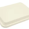 Aucune Couvercle pour plateau-repas rectangulaire blanc bagasse 31x25x3,3 cm Be Pulp (50 pièces) Best