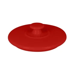 Couvercle pour soupière rond rouge porcelaine vitrifiée Ø 10,5 cm Chefs Fusion - RAK Discount