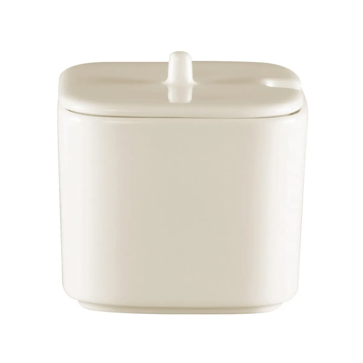 Couvercle pour sucrier carré blanc porcelaine 8 cm Fractal - RAK New