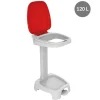 GILAC Couvercle pour support sac poubelle 120 L plastique rouge Clearance