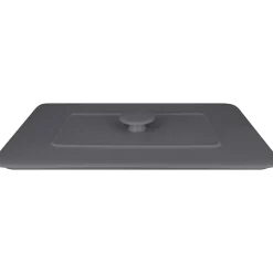 Couvercle pour terrine rectangulaire gris porcelaine vitrifiée 32x22 cm Chefs Fusion - RAK New