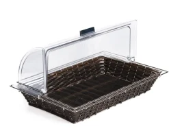 Couvercle roll top pour panier GN 1/1 rectangulaire transparent plastique 53 cm Gn Line - APS Hot