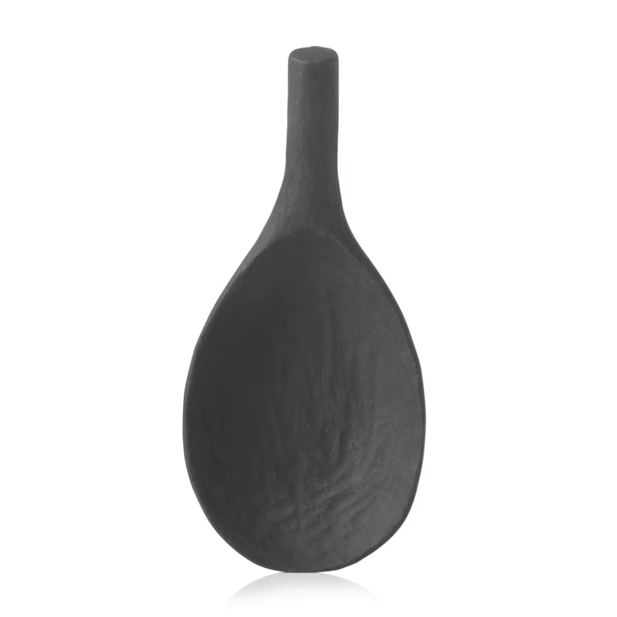 Cuillère amuse-bouche irrégulier Noir brut porcelaine culinaire 9 cm Yli - REVOL Best