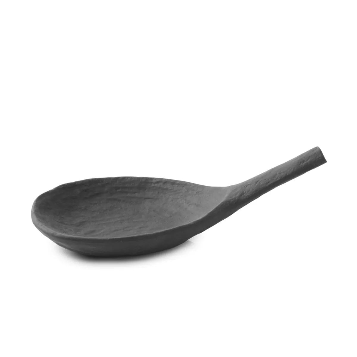 Cuillère amuse-bouche irrégulier Noir brut porcelaine culinaire 9 cm Yli - REVOL Best