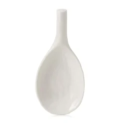 Cuillère amuse-bouche irrégulier Blanc albâtre porcelaine culinaire 9 cm Yli - REVOL Best