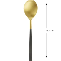 Cuillère à café or inox 18/0 15,4 cm Aroma Or Pvd Noir - PRO.MUNDI Hot