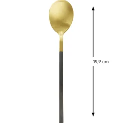 Cuillère de table or inox 18/0 19,9 cm Aroma Or Pvd Noir - PRO.MUNDI Hot