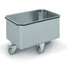 Cuve mobile inox 81x56x54 cm 140 L Sans couvercle Avec roues - TOURNUS Best