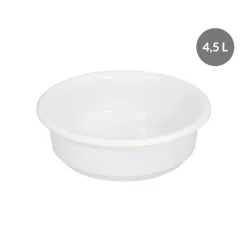 Cuvette Sans couvercle blanc plastique Ø 32 cm 9,5 cm 4,5 L fond plein parois pleines - GILAC