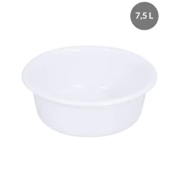 Cuvette Sans couvercle blanc plastique Ø 35 cm 12,5 cm 7,5 L fond plein parois pleines - GILAC Clearance