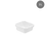 Cuvette Sans couvercle blanc plastique 16x16x6,8 cm 1 L fond plein parois pleines - GILAC Discount