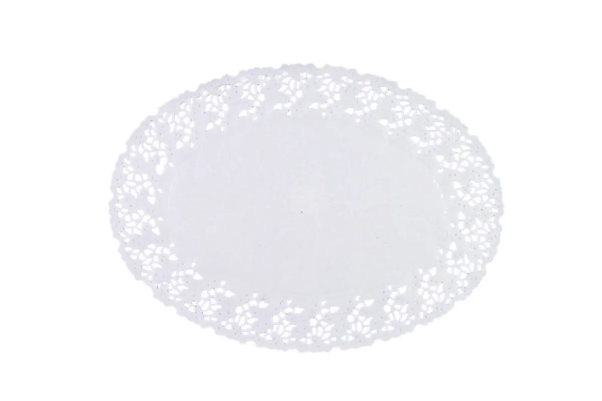 Dentelle ovale blanc 27x17 cm (250 pièces) - DUNI Hot