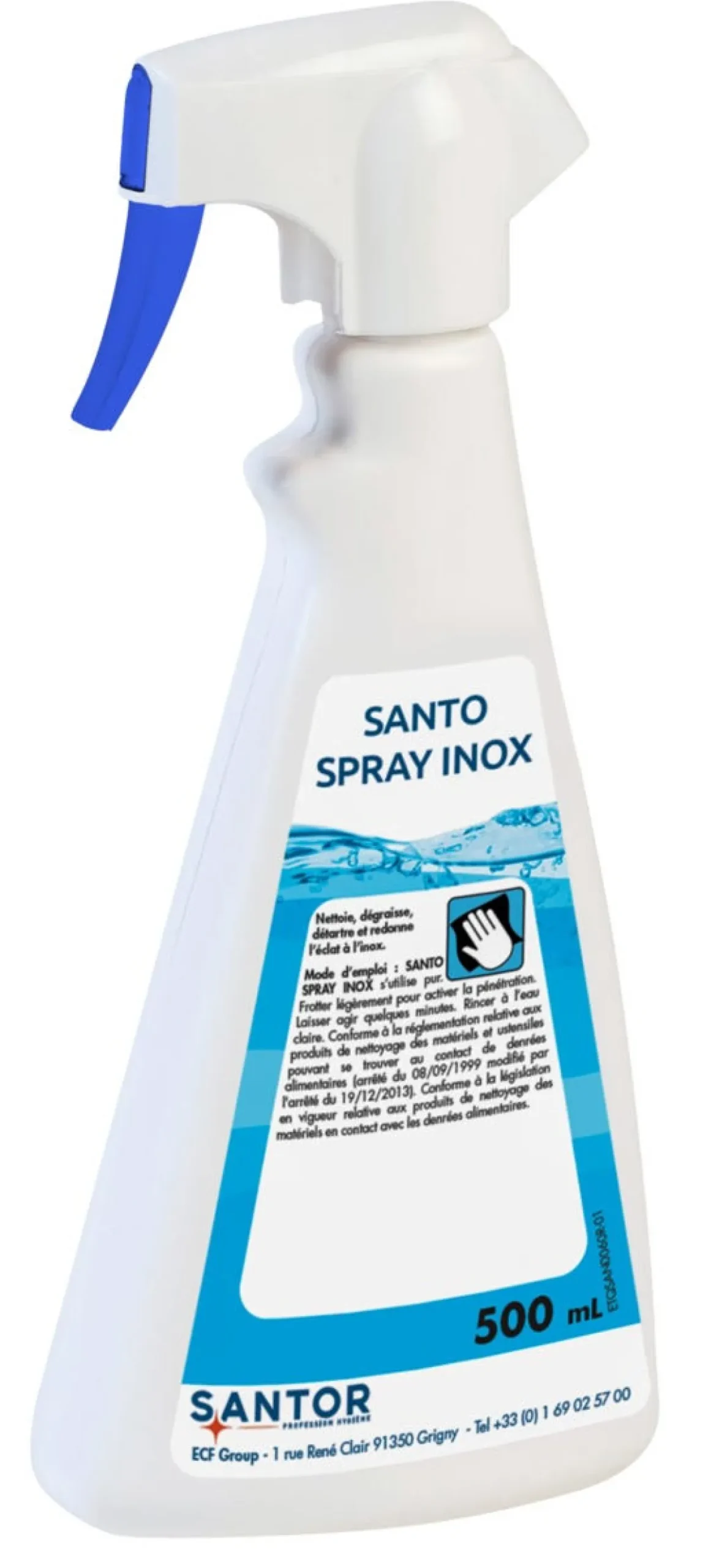 Dégraissant surface inox 500 ml Santo Spray Inox - SANTOR Hot