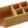 Distributeur avec 5 compartiments bambou 24x12x8 cm Oxstal (8 pièces) - PRO.MUNDI Online