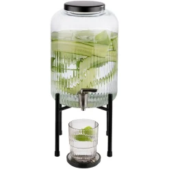 APS Distributeur à boisson inox noir Ø 20 cm 45 cm 7 L Industrial Discount