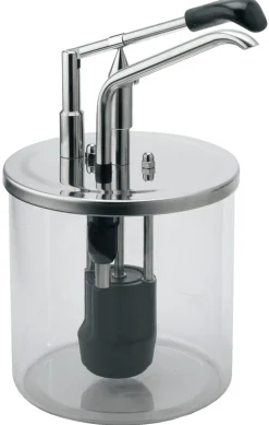 Distributeur de sauce avec pompe rond inox Ø 18,5 cm - Aucune Outlet