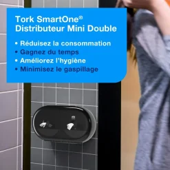 TORK Distributeur papier hygiènique noir 39,8x15,6x22,1 cm