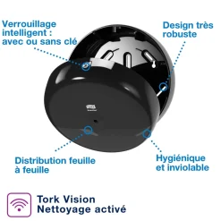 TORK Distributeur papier hygiènique noir 26,9x26,9x15,6 cm Sale