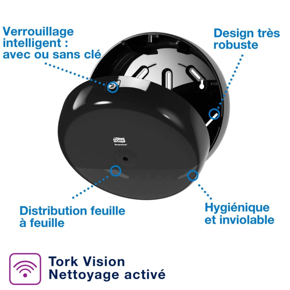 TORK Distributeur papier hygiènique noir 26,9x26,9x15,6 cm Sale