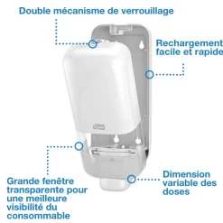 Distributeur à savon blanc 9,9x11,2x29 cm - TORK Best