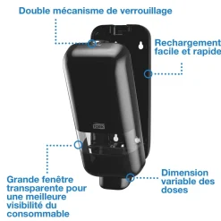 TORK Distributeur à savon noir 9,9x11,2x29 cm Outlet