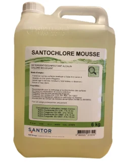 SANTOR Détergent désinfectant alcalin chloré moussant 6 KG Santochlore Mousse Sale