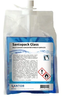 SANTOR Détergent vitres et surfaces ultra concentré 1,5 L Santopack Hot