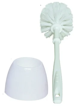 Ensemble brosse et socle wc blanc plastique - THOMAS Outlet