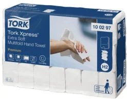 TORK Essuie-mains blanc ouate de cellulose 34x21 cm (2100 pièces) Sale