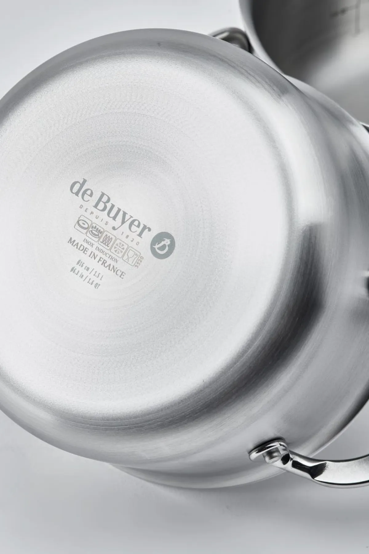 DE BUYER Faitout inox Sans revêtement Sans couvercle Ø 16 cm 8,7 cm 1,5 L Alchimy