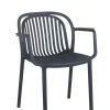 Fauteuil de terrasse gris anthracite 78x57x57 cm Jeddah - FLEXMOB Discount