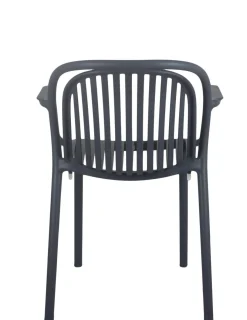Fauteuil de terrasse gris anthracite 78x57x57 cm Jeddah - FLEXMOB Discount