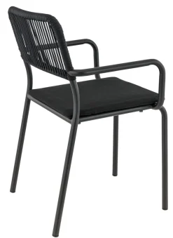 Fauteuil de terrasse noir 83x57x58 cm Murcia - FLEXMOB
