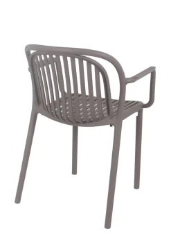 Fauteuil de terrasse taupe 78x57x57 cm Jeddah - FLEXMOB Discount