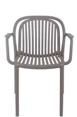 Fauteuil de terrasse taupe 78x57x57 cm Jeddah - FLEXMOB Discount