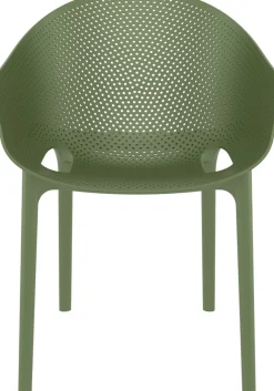 Fauteuil de terrasse vert olive 81x54x60 cm Sky - FLEXMOB Sale