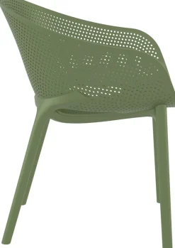 Fauteuil de terrasse vert olive 81x54x60 cm Sky - FLEXMOB Sale