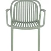 FLEXMOB Fauteuil de terrasse vert sauge 78x57x57 cm Jeddah Hot