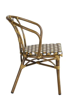 FLEXMOB Fauteuil d'extérieur brun 77,5x56x59,5 cm Clichy Clearance