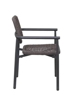 Fauteuil d'extérieur gris anthracite 83x56x59,5 cm Syracuse - FLEXMOB