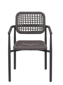 Fauteuil d'extérieur gris anthracite 83x56x59,5 cm Syracuse - FLEXMOB