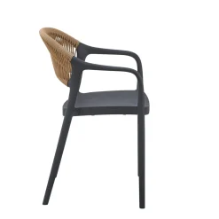 FLEXMOB Fauteuil d'extérieur gris anthracite 79x56x54 cm Rotterdam Online