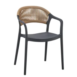 FLEXMOB Fauteuil d'extérieur gris anthracite 79x56x54 cm Rotterdam Online