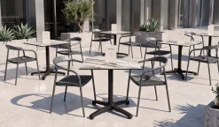 Fauteuil d'extérieur gris anthracite 76x55x64 cm Olbia - FLEXMOB
