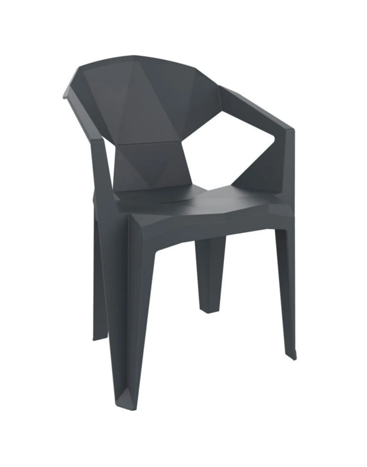 Fauteuil d''extérieur gris anthracite - Aucune Outlet