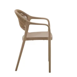 FLEXMOB Fauteuil d'extérieur taupe 79x56x54 cm Rotterdam