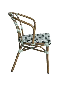 FLEXMOB Fauteuil d'extérieur vert 77,5x56x59,5 cm Clichy Discount